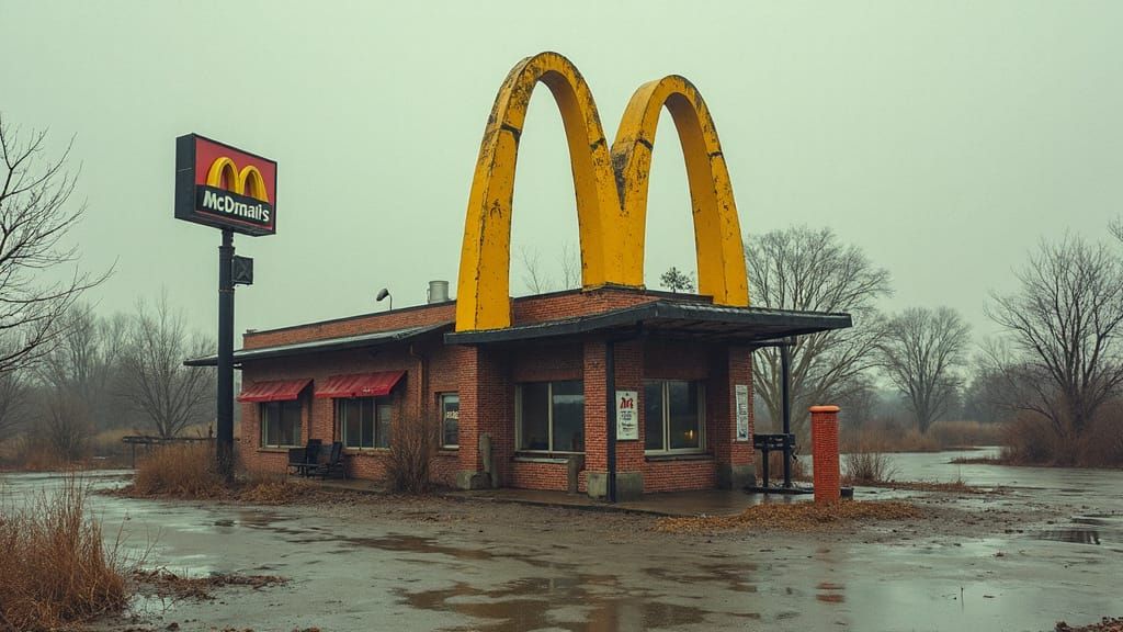 Dystopian Brutalist McDonald's Play Structure