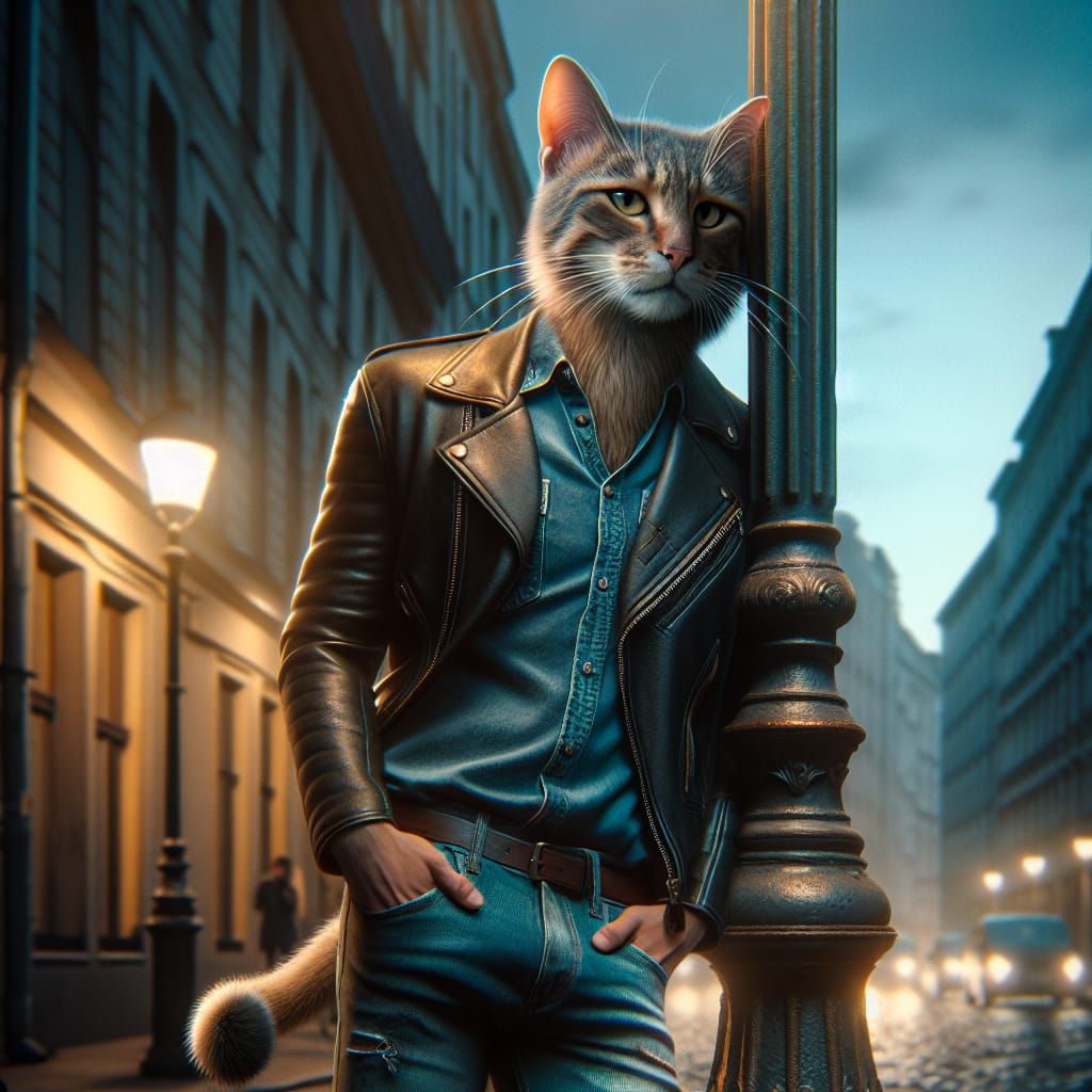 Kitties know how to rock it: Rolland Mancatte head of Cat Claw Security Services which provides security for the Shelter...