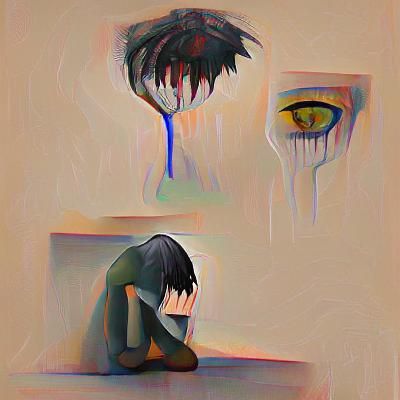 Melancholic Landscape Reflecting Inner Turmoil