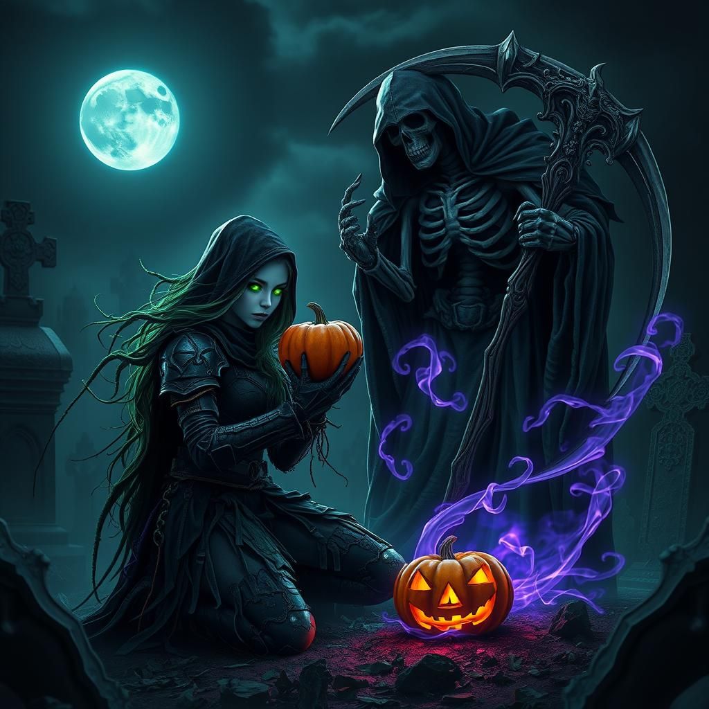 Ethereal Warrior and Grim Reaper in Graveyard