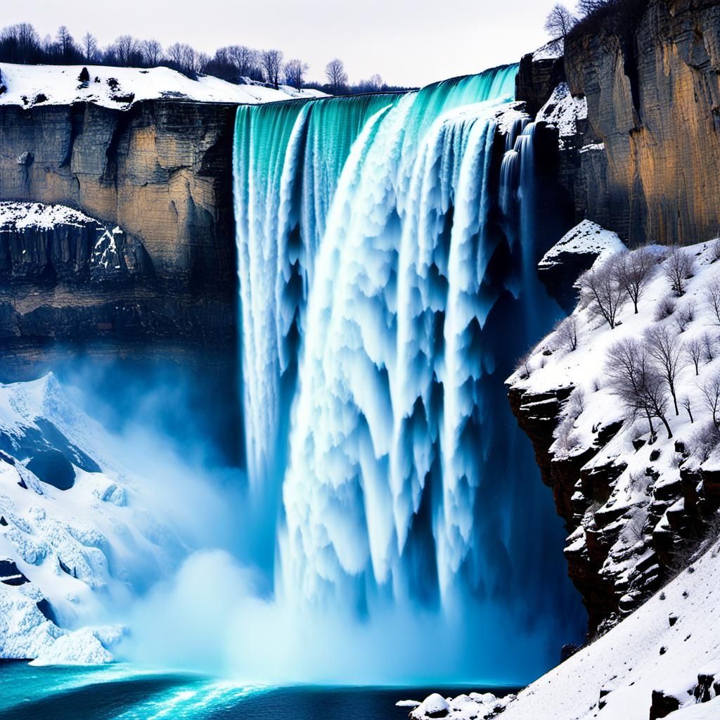 Frozen Niagara Falls in 1911: A Rare Anime-Inspired Photo