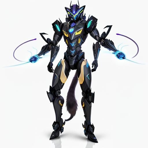 Cyberpunk Displacer Beast: Sleek Robotic Panther