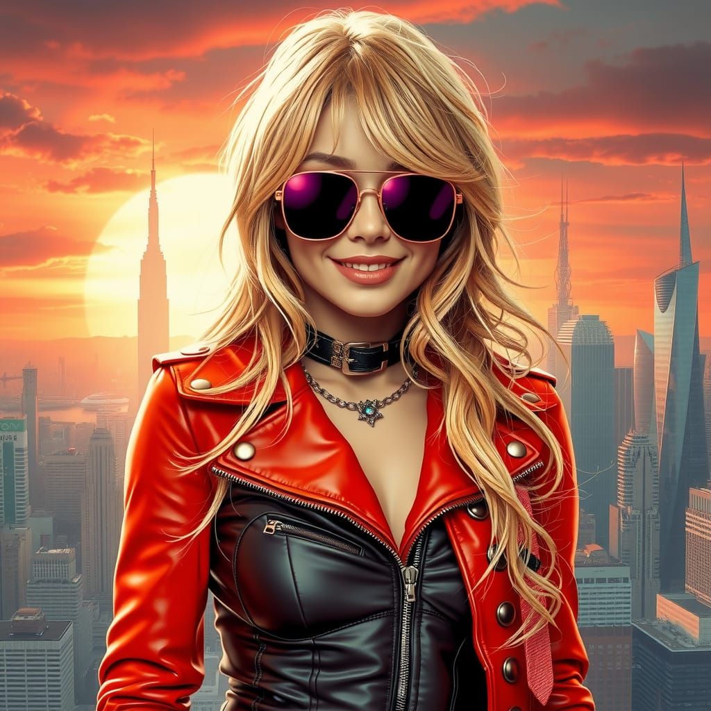 Sci-fi City Leather Girl v2