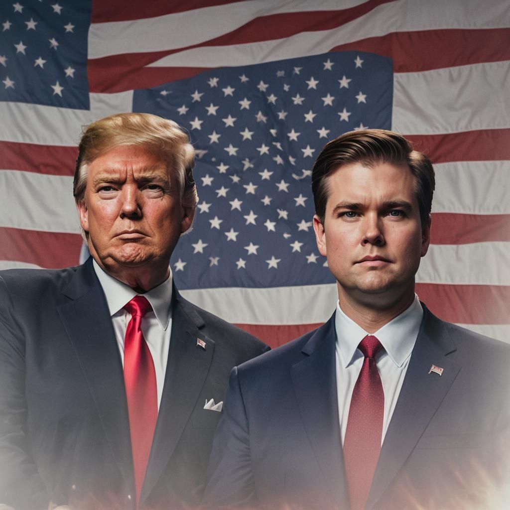Trump and Vance: Cinematic Presidential Campaign Portrait