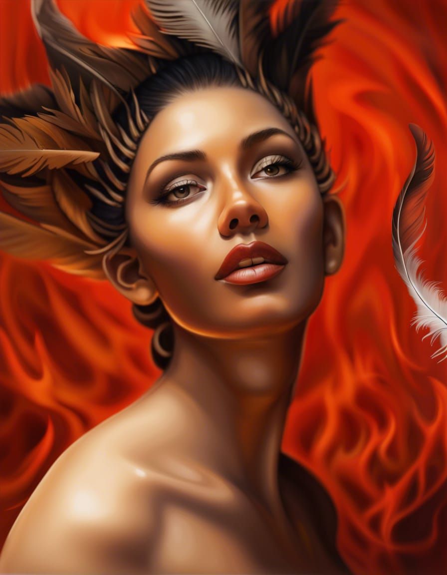 Fire Goddess Deva in Photorealistic Style