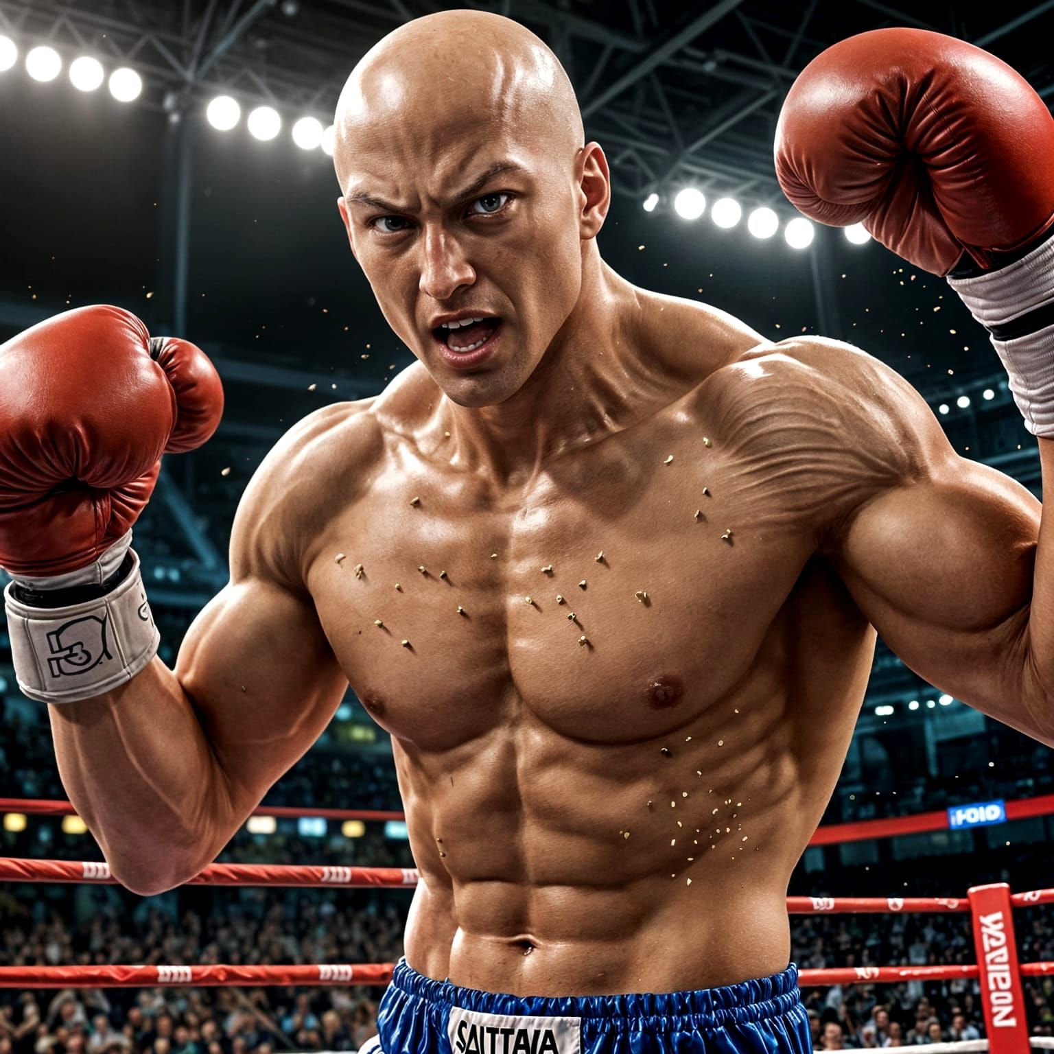 Saitama Boxing in 3D Anime Style