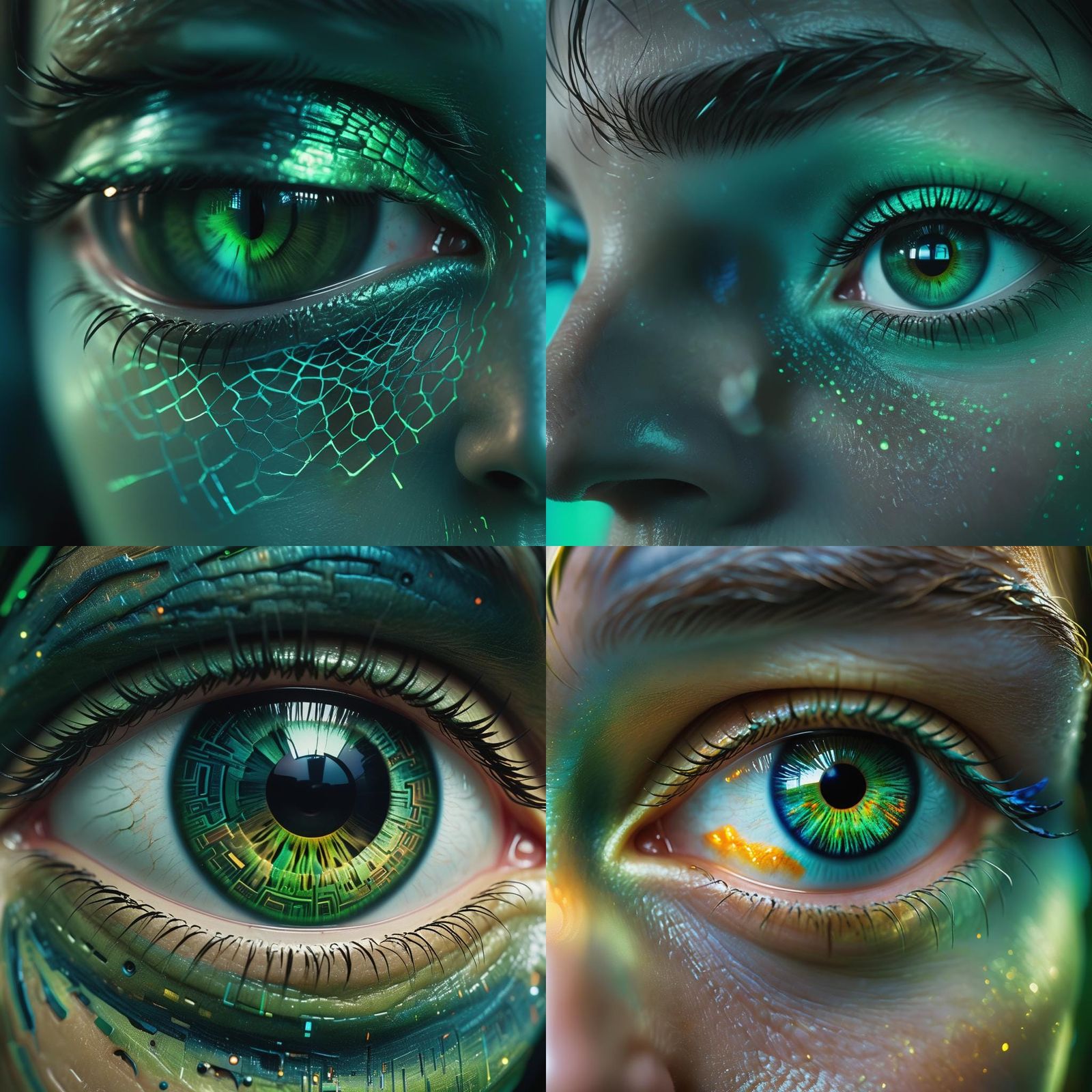 Realistic Android Eye Close-Up in Cinematic Style