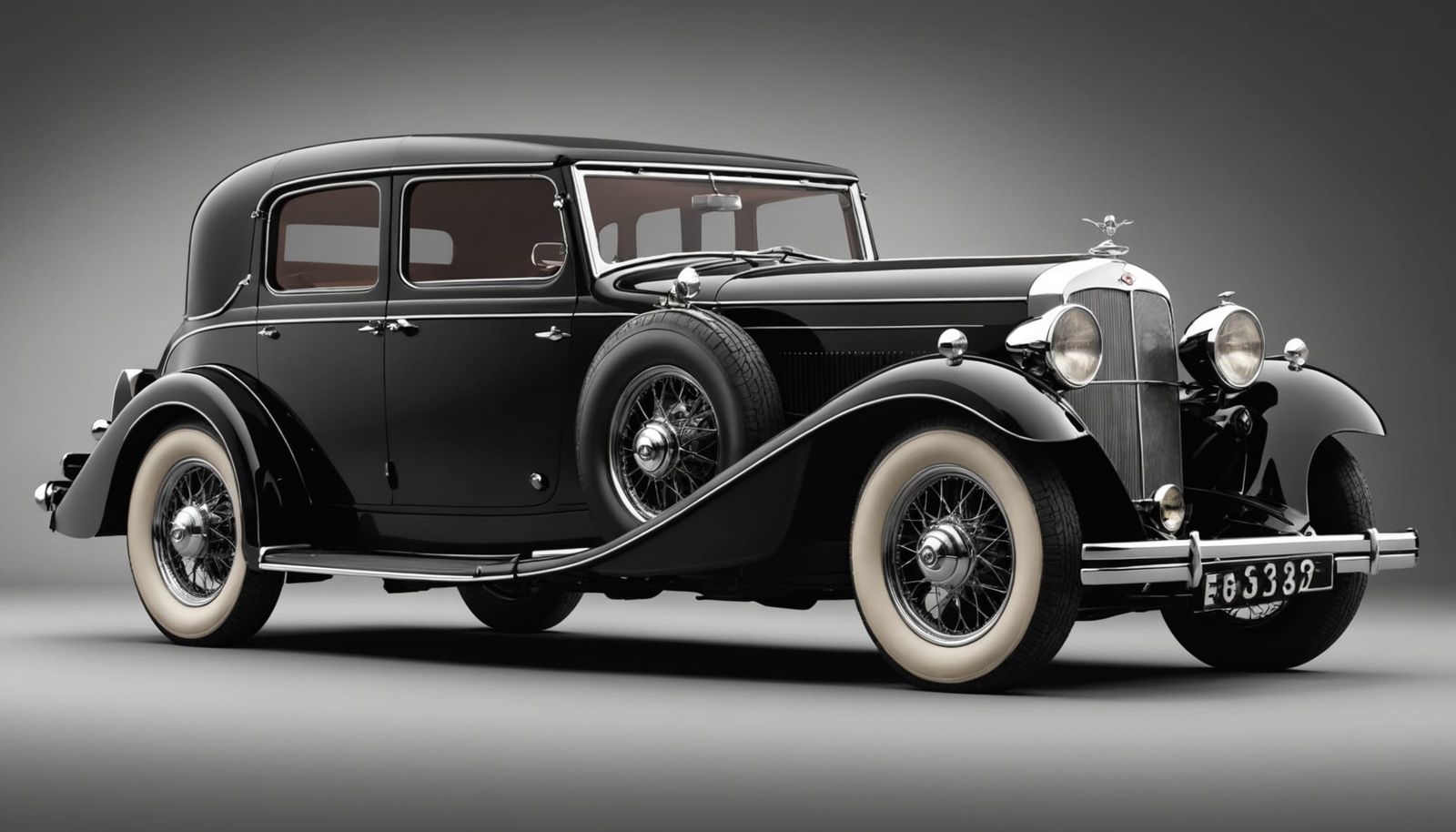 Vintage Luxury Car in Elegant Studio Setting