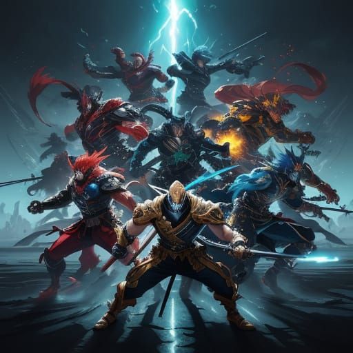 Epic Anime Battle Concept Art