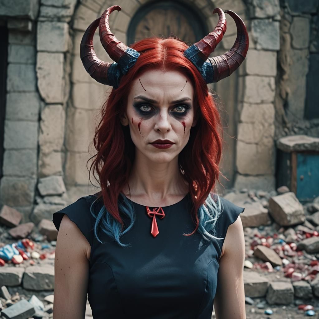 Demon Girl with Candy: Cinematic Film Still