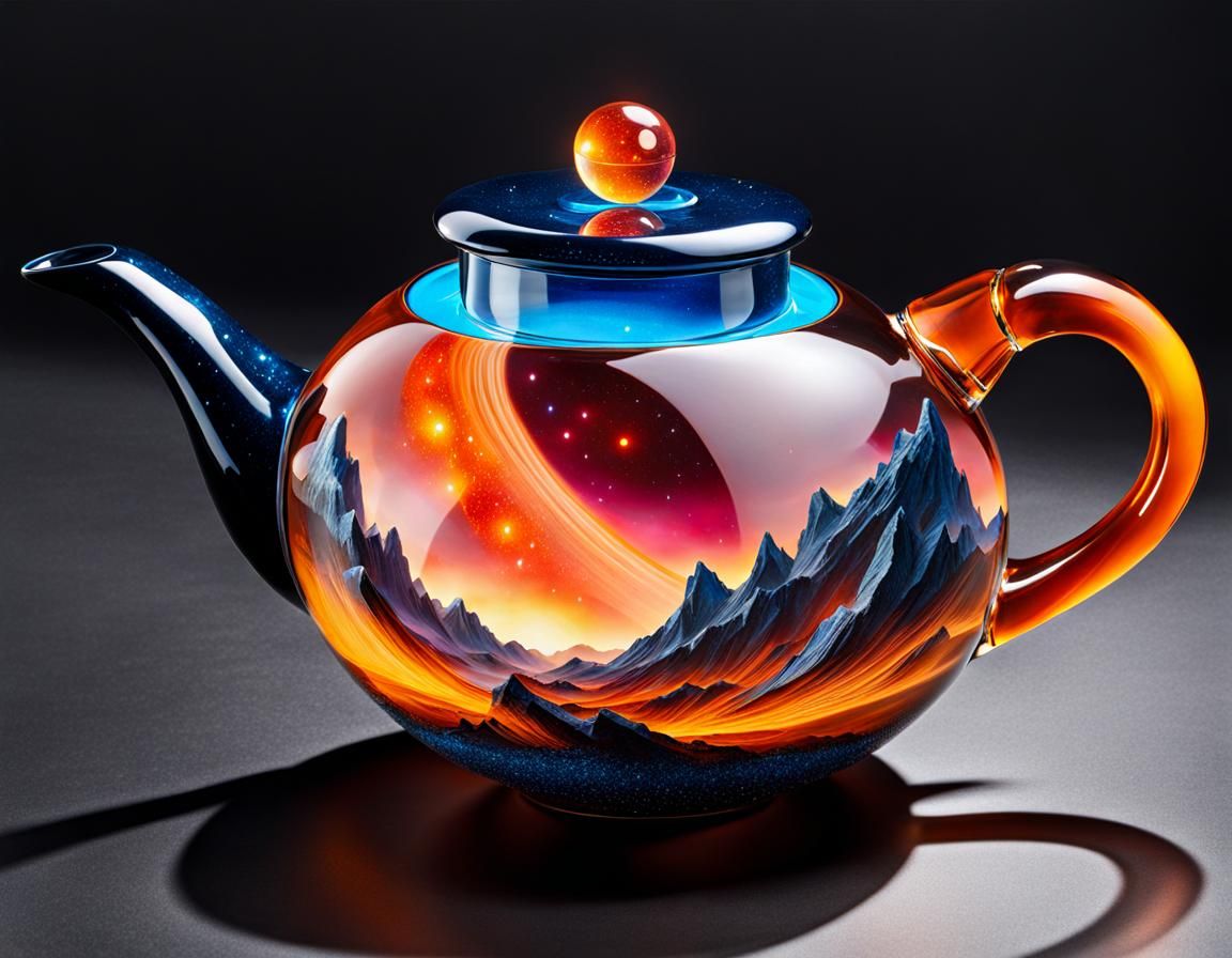 Cosmic Nebula Escapes from Crystal Teapot