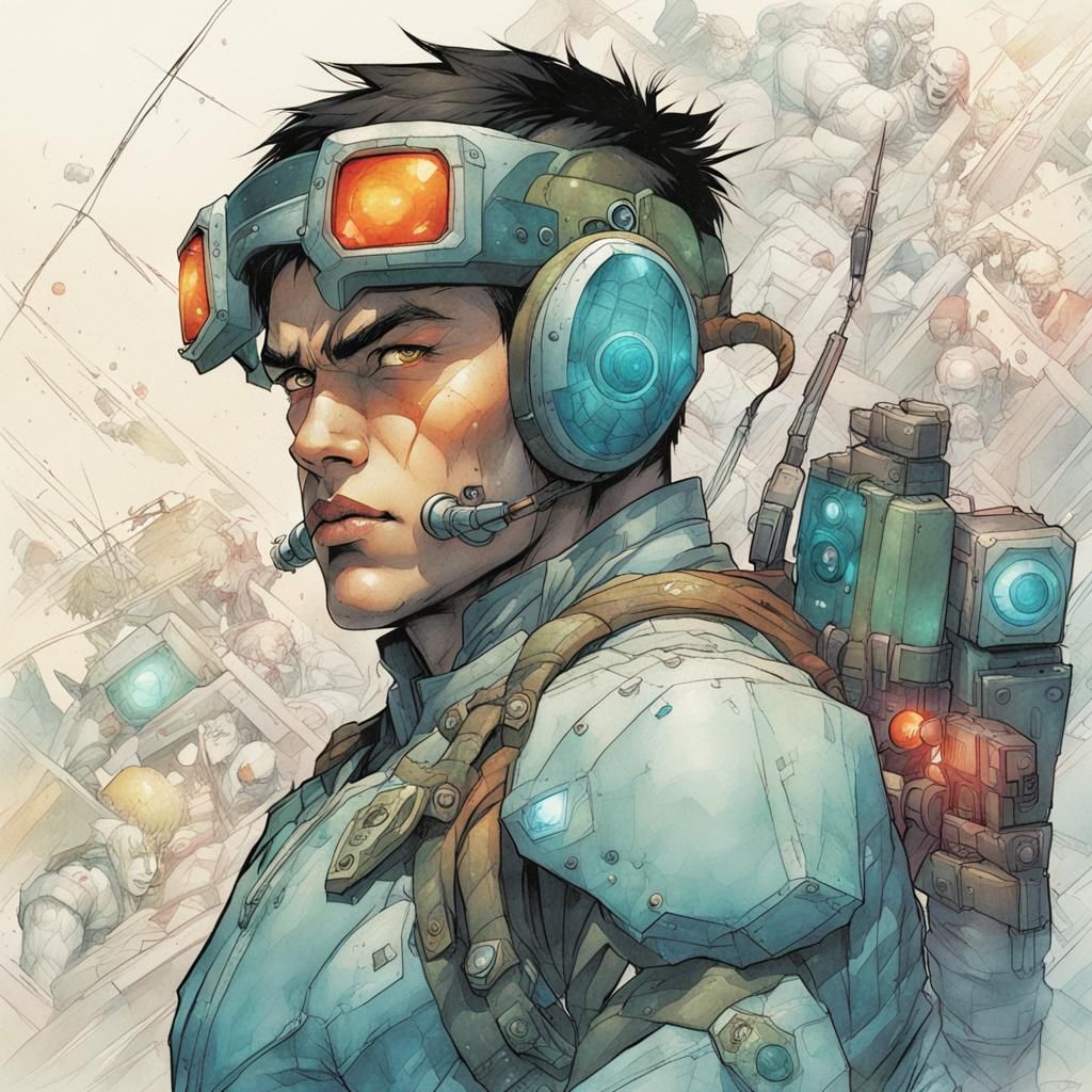 Dynamic Comic Book Art in Rocafort Style