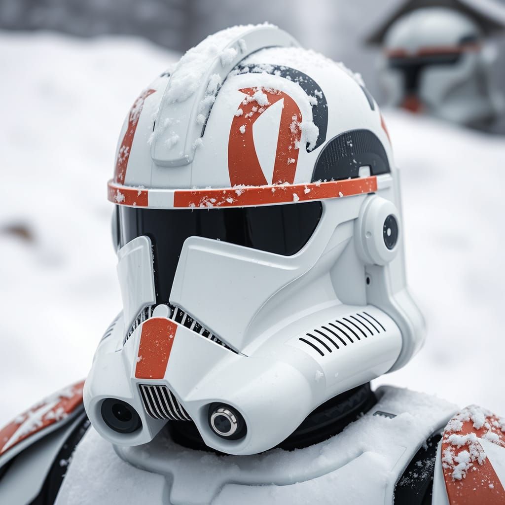 Galactic Soldier Helmet in Snow Camouflage