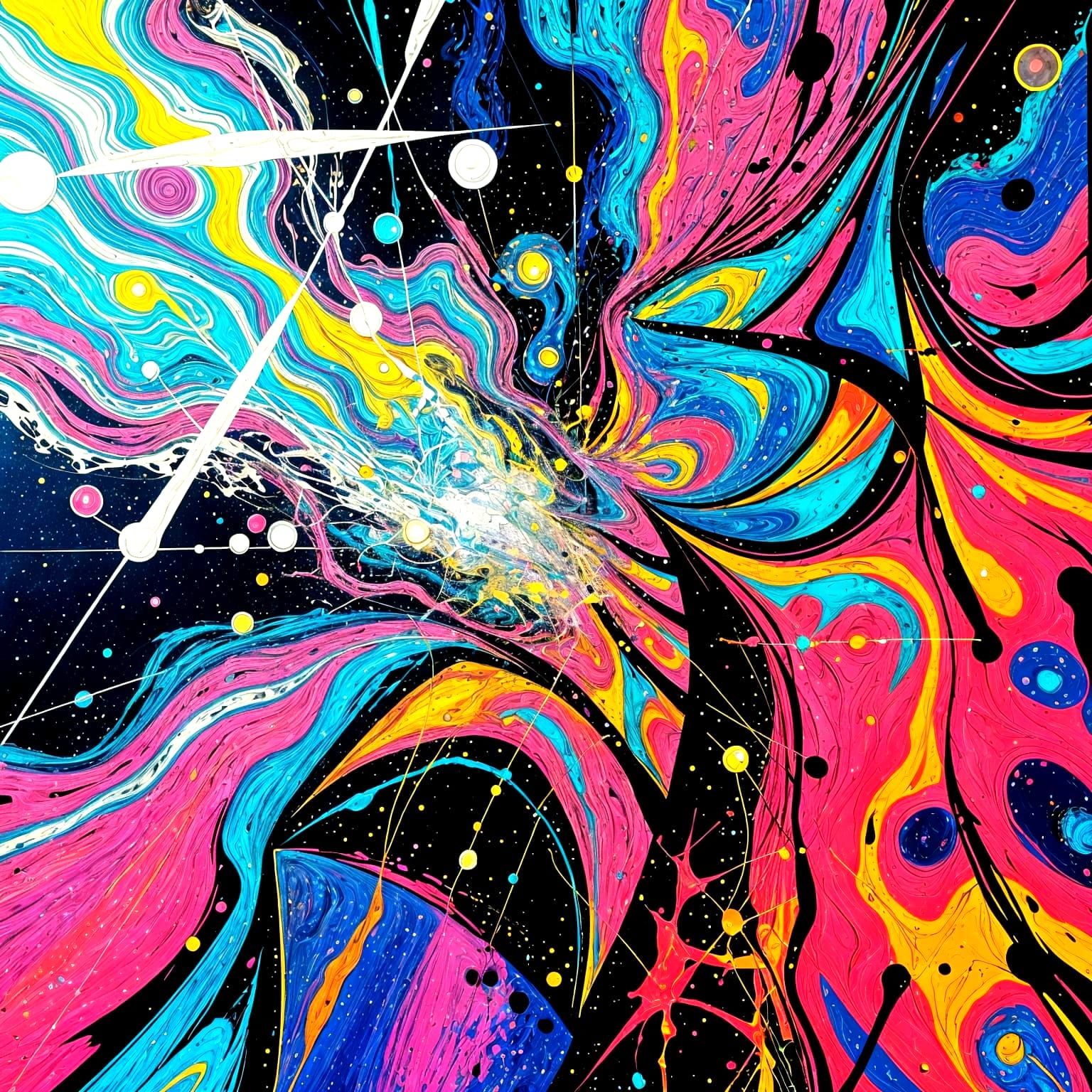 Cosmic Nebula Meets Abstract Art Explosion in Psychedelic St...