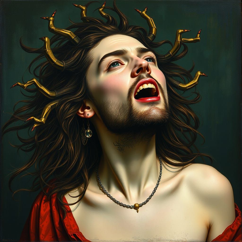 Bjork Portrait in the Style of El Greco
