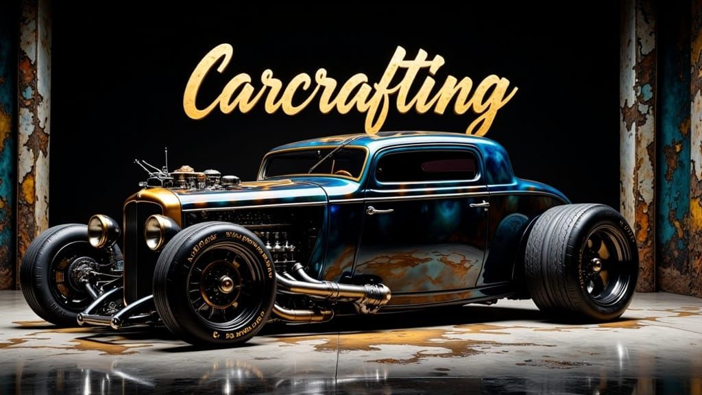 Surreal Automotive Sculpture in Hyperrealistic Studio Settin...