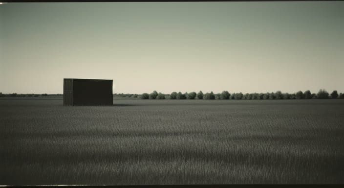 Surreal Liminal Landscape in Old Film Style