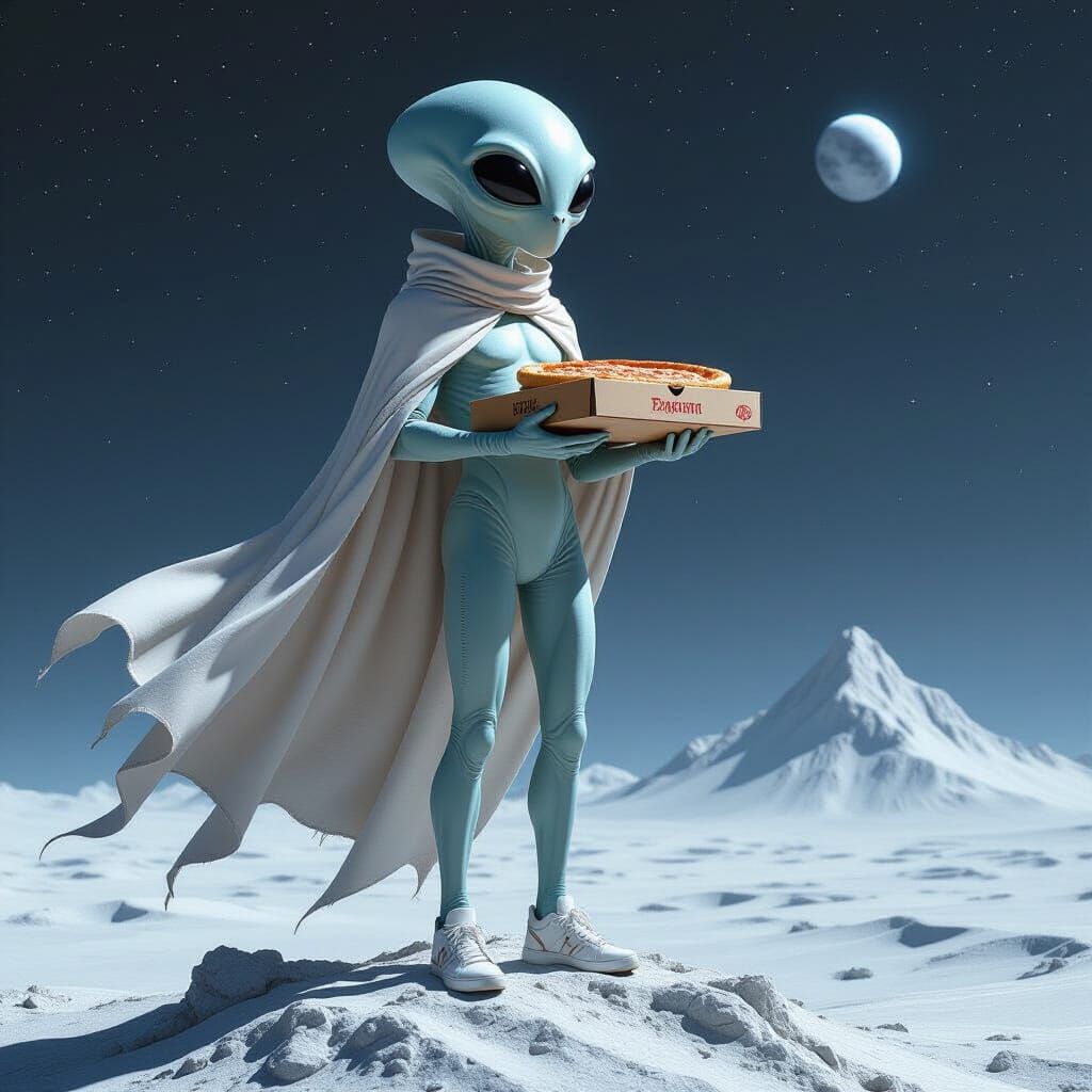 Alien Pizza Delivery in Space