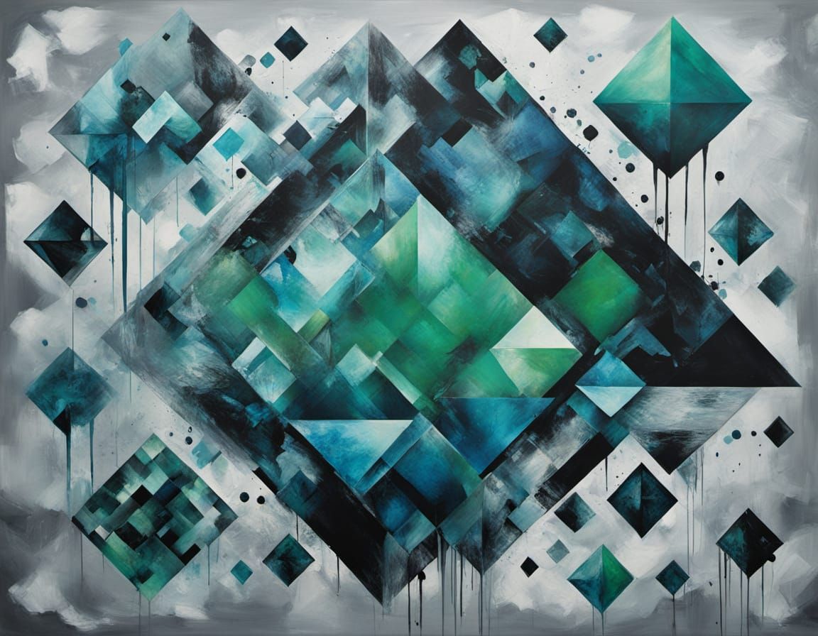 Abstract Surrealism Painting with Diffuse Light