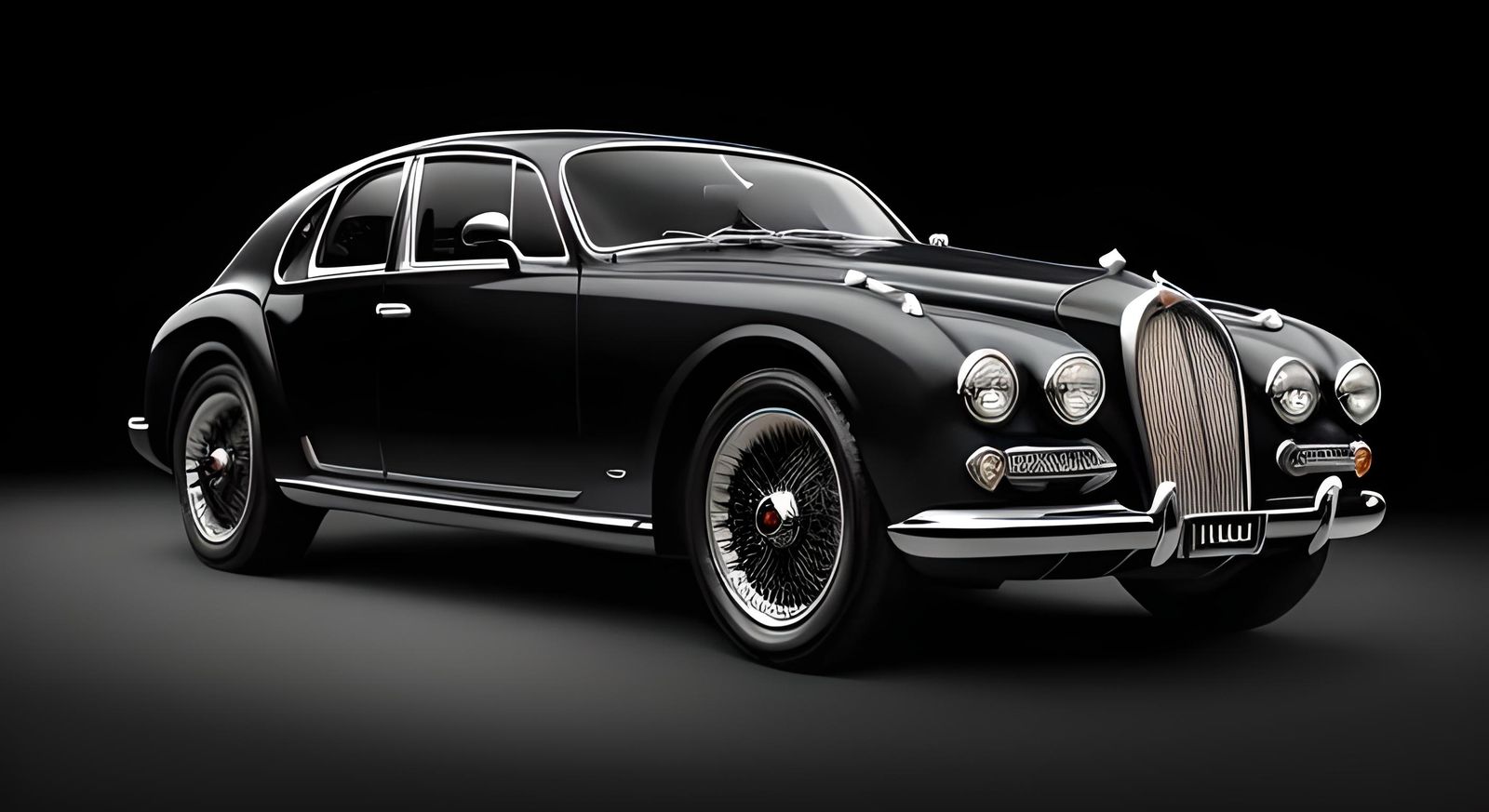 Retro Black Bugatti Galibier with Silver Details