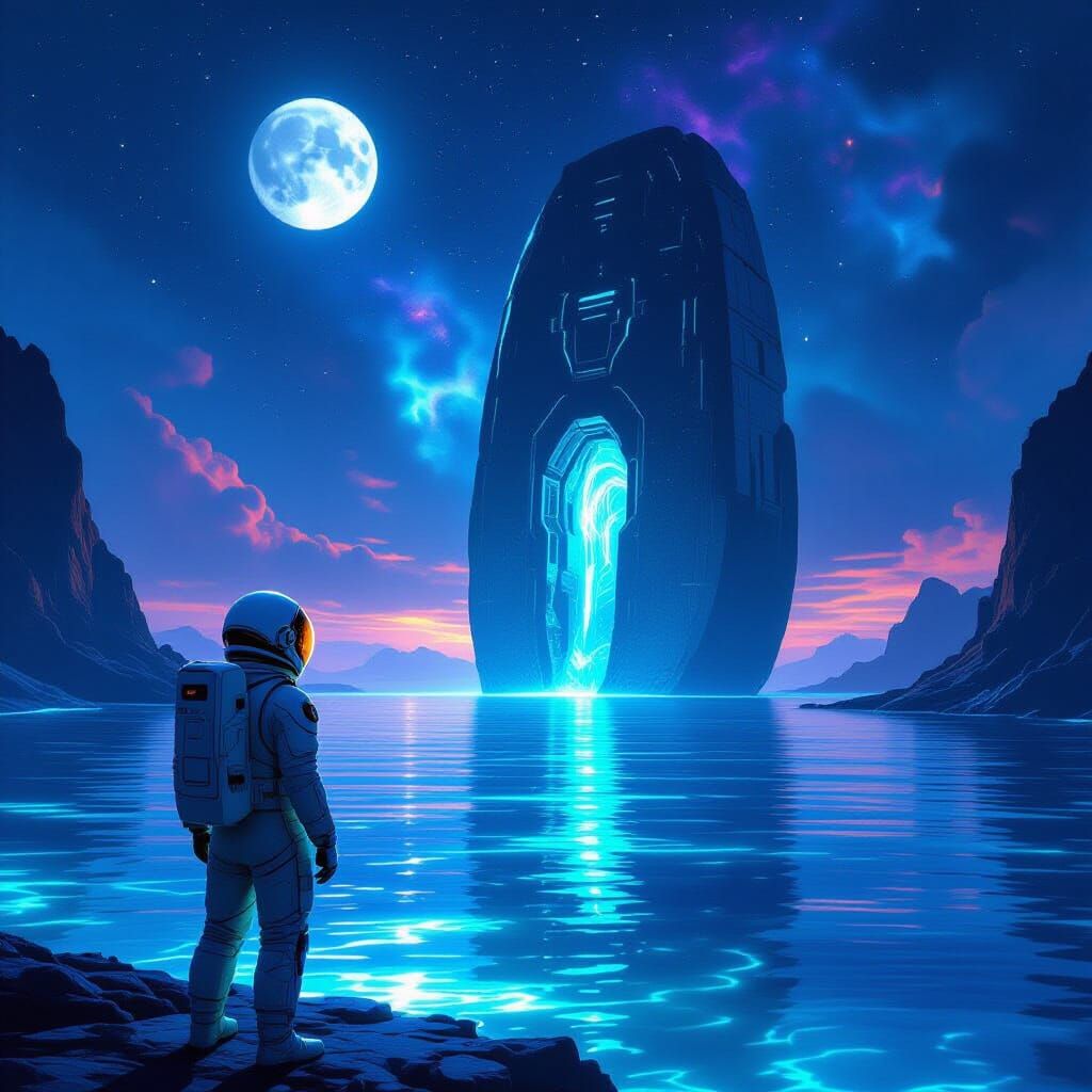 Astronaut Discovers Ancient Alien Artifact in Bioluminescent...