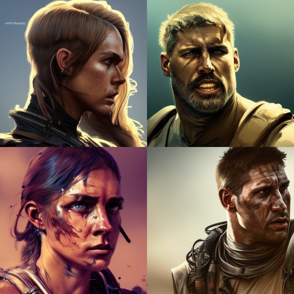 Hyperdetailed Portrait in Triadic Colors