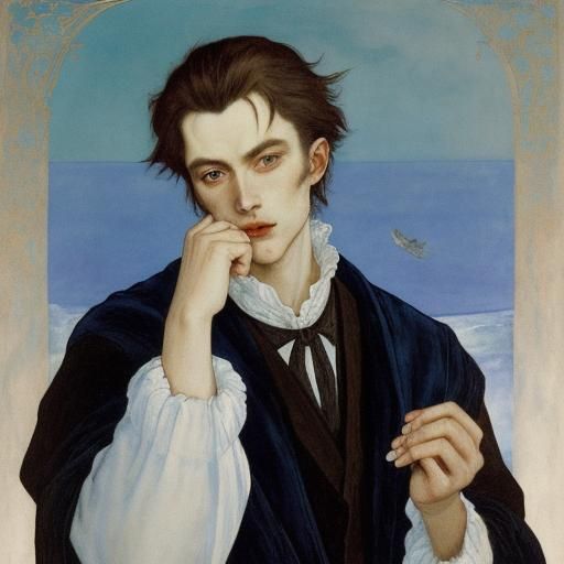 Vampires Lighting Hearts by the Blue Sea