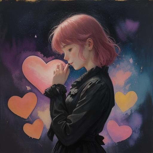 Abstract Impressionism: A Sky Full of Hearts