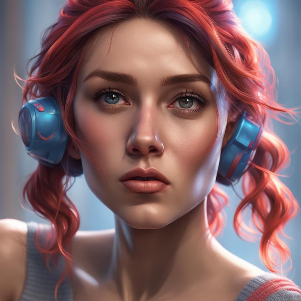 Detailed Portrait with Dynamic Lighting in 8K