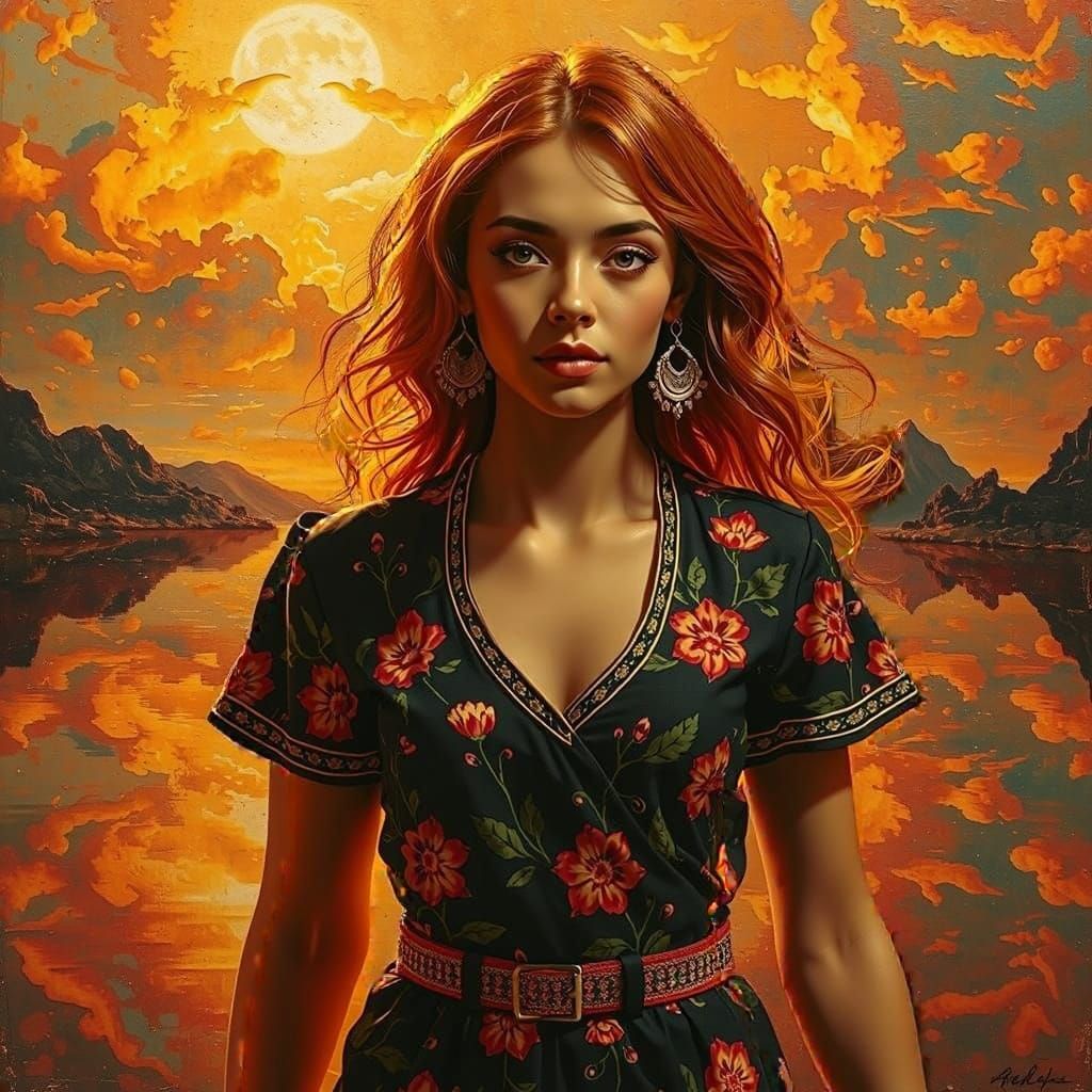 Hyperrealistic Sculpture Reflecting Light and Glory