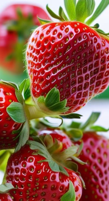 Futuristic Strawberry Character Portrait in High Resolution