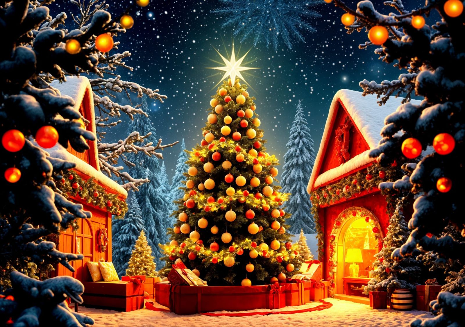 Merry Christmas and Happy New Year 2025 in 3D