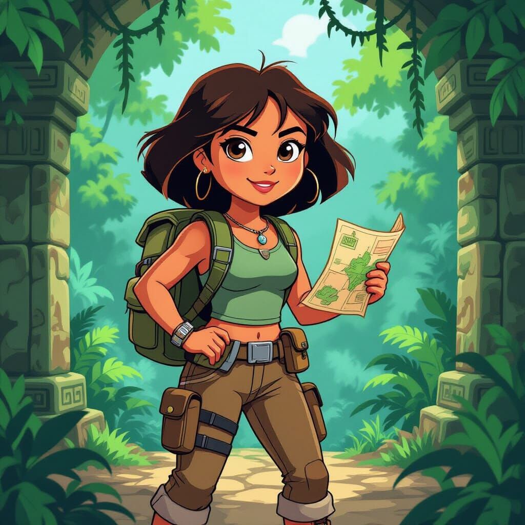 Dora the Explorer as Jungle Adventurer