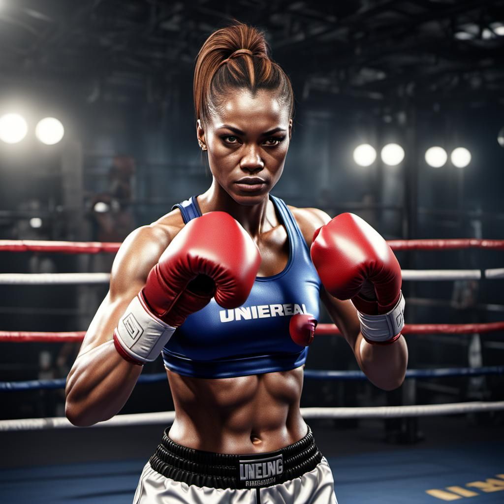 Photorealistic Female Boxer Portrait in Unreal Engine