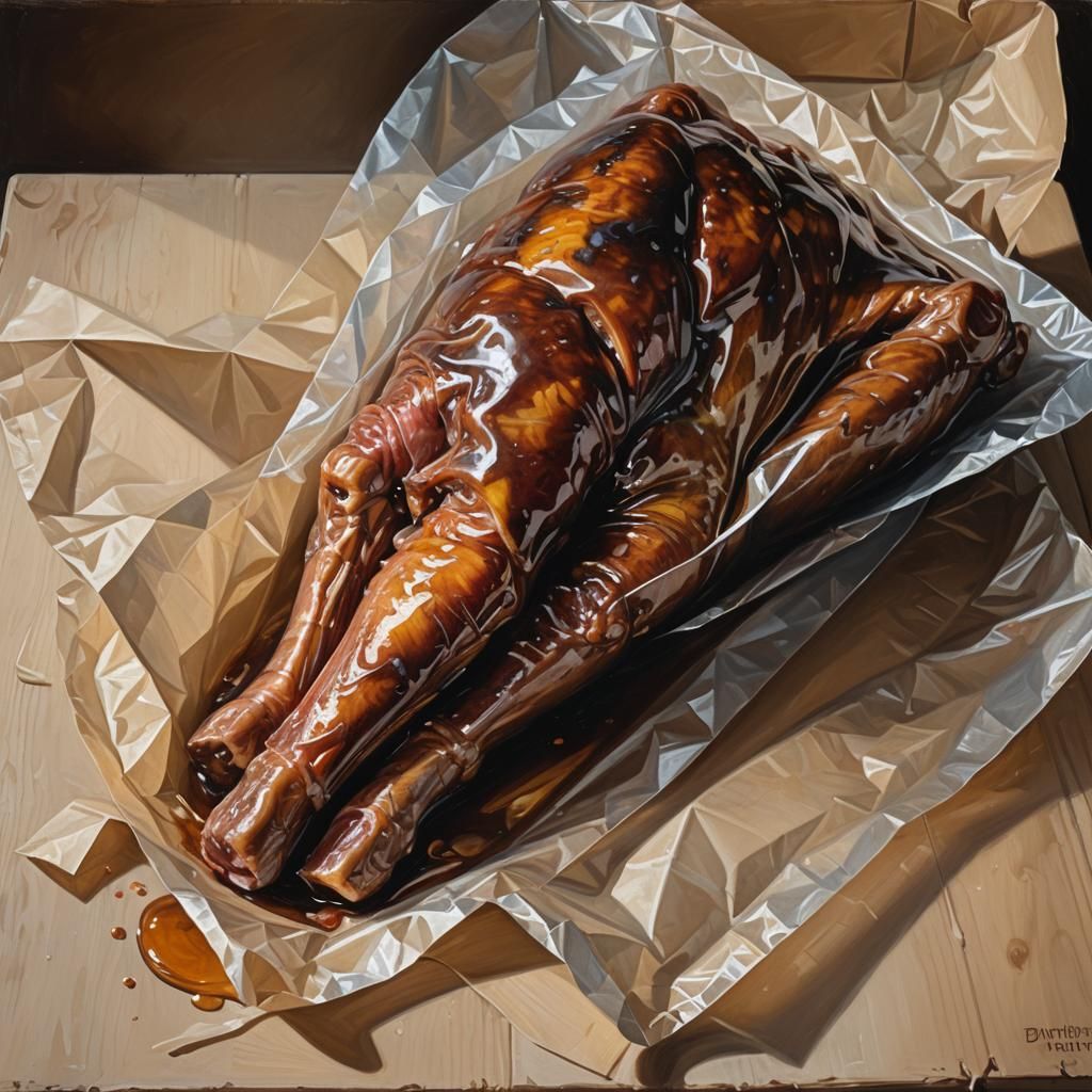 Frozen Mule Roast: Still Life Oil Painting