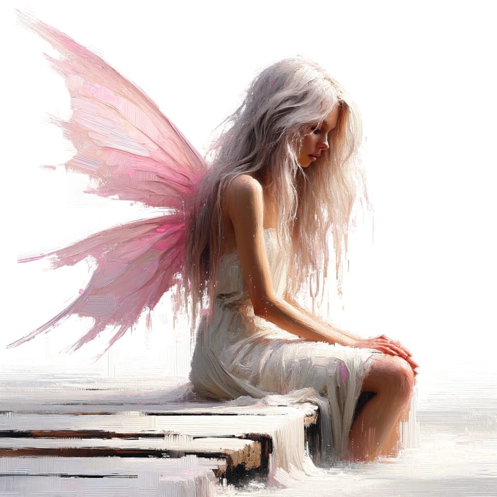Sad Fairy on White Dock Concept Art