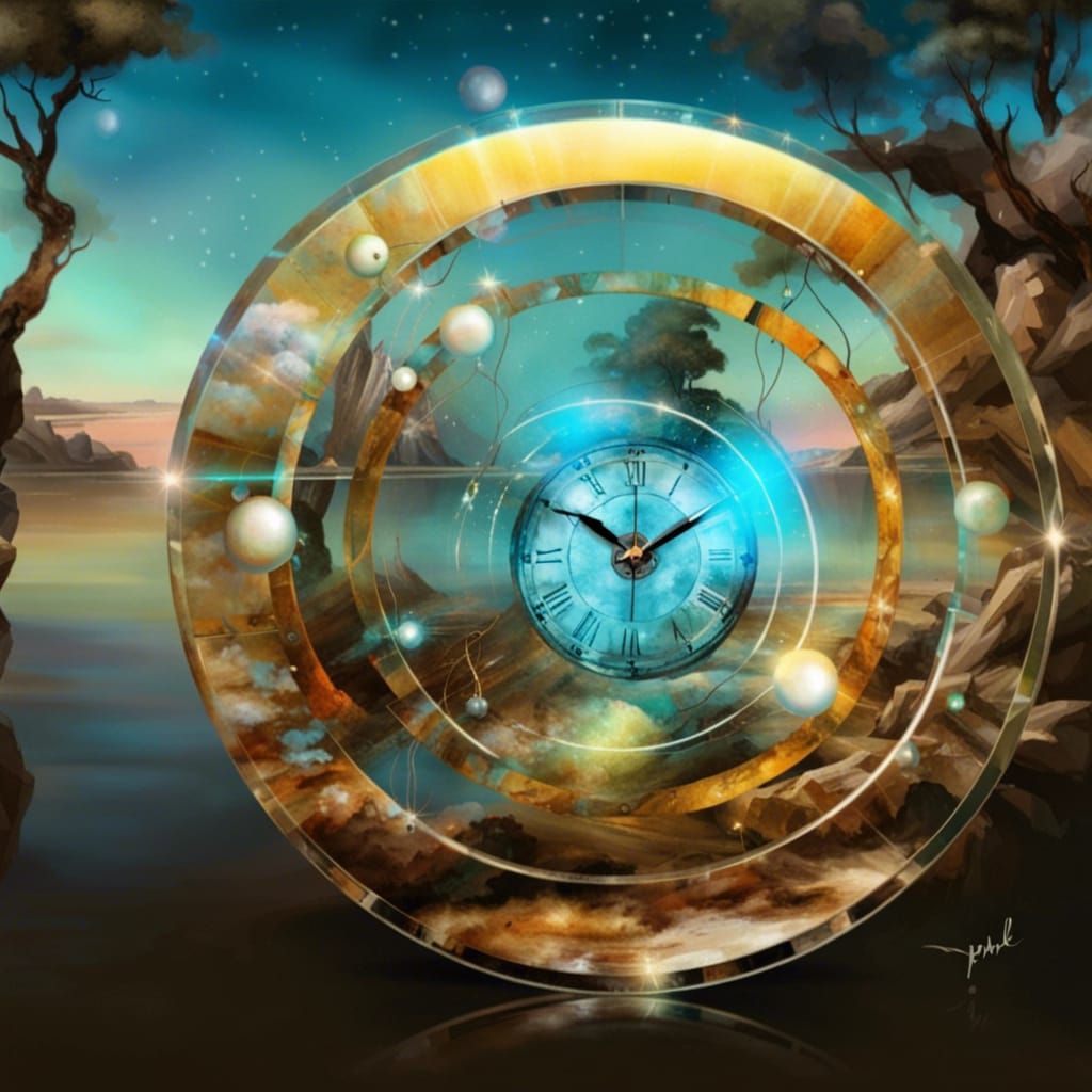 Fantasy Galaxy Portal in Clockpunk Style