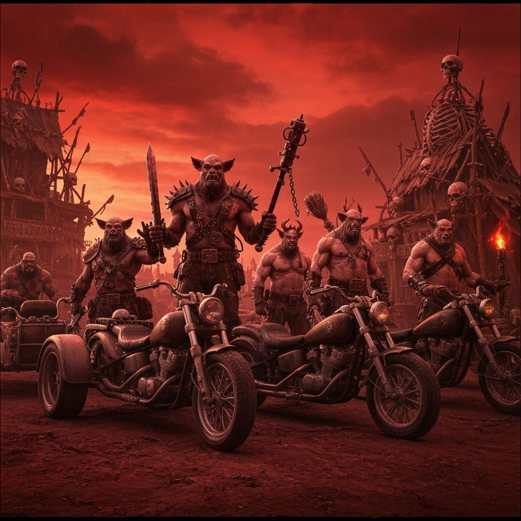 Wereboar Biker Gang in Hell's Wasteland