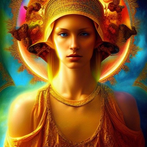 Beautiful Oracle of God in Matte Painting Style