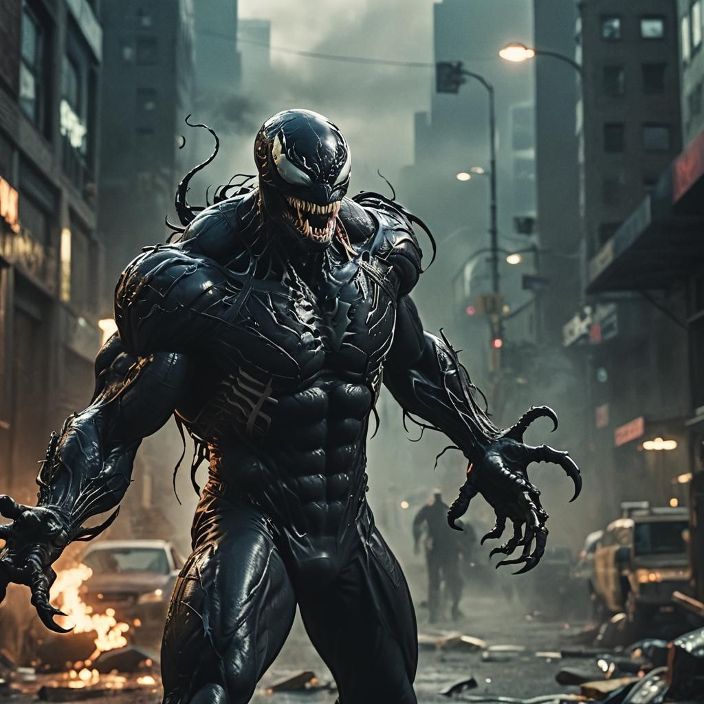 Marvel's Venom: Dramatic Cinematic Film Still
