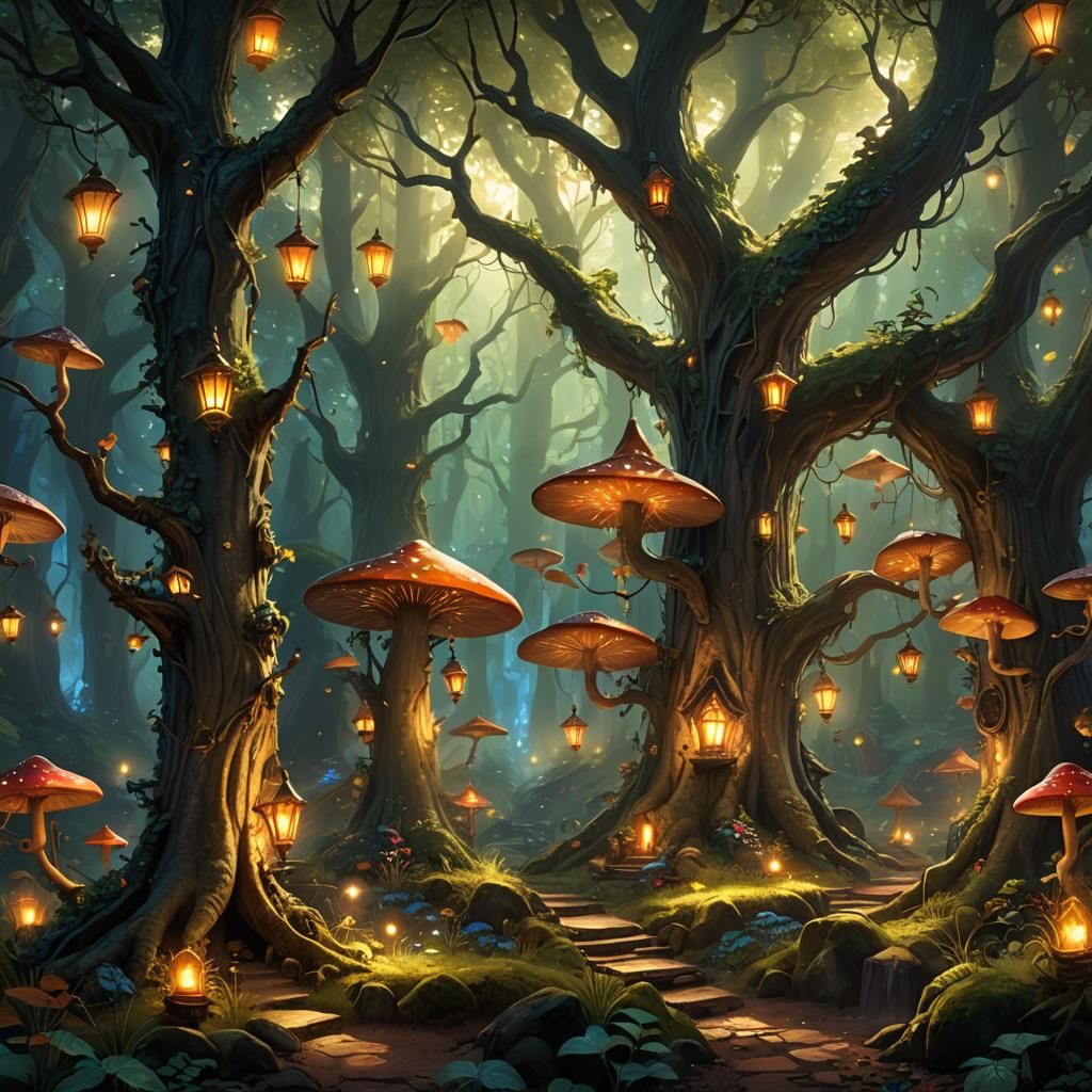 Enchanting Elven Village Concept Art in Fantasy Style