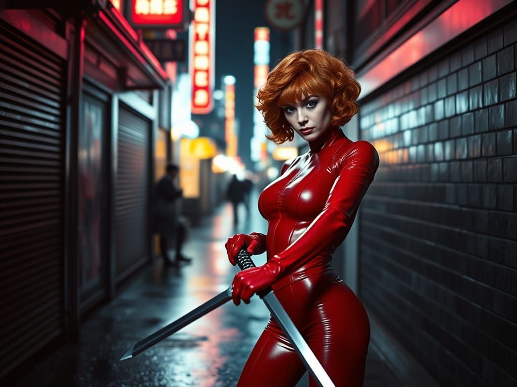 Stealthy Superspy Fashion Model Unveiled in Tokyo Alleyway