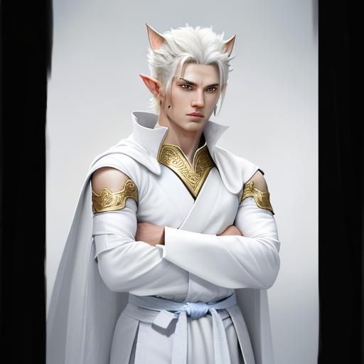 Nero: Vergil's Son in Martial Arts Gi, Photorealistic Portra...