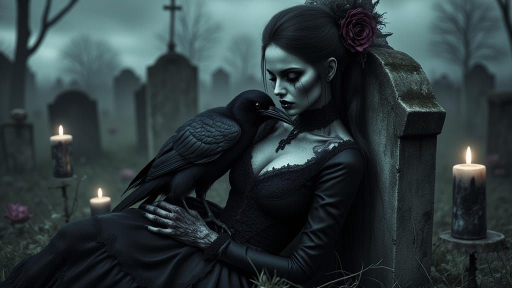 A victorian gothic, slightly decaying female zombie <lora:Zo...