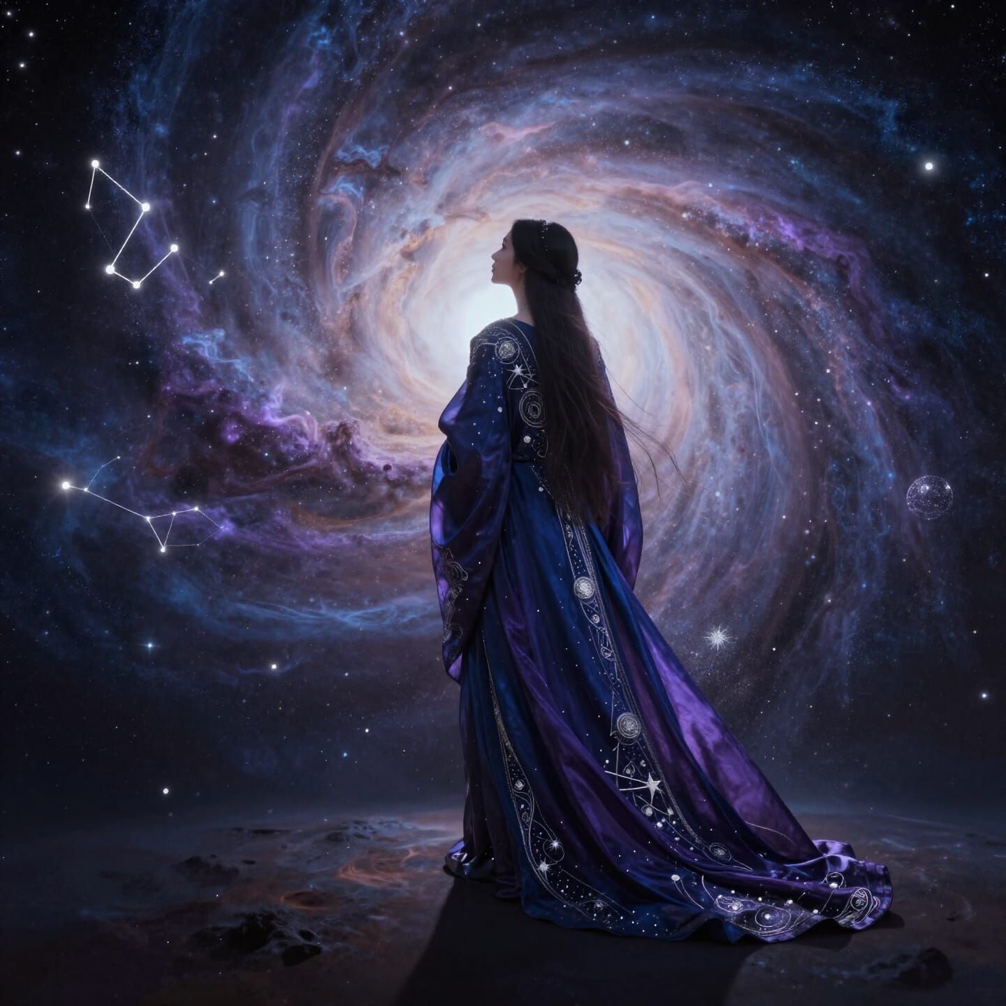 Cosmic Oracle Gazes Into Swirling Nebula