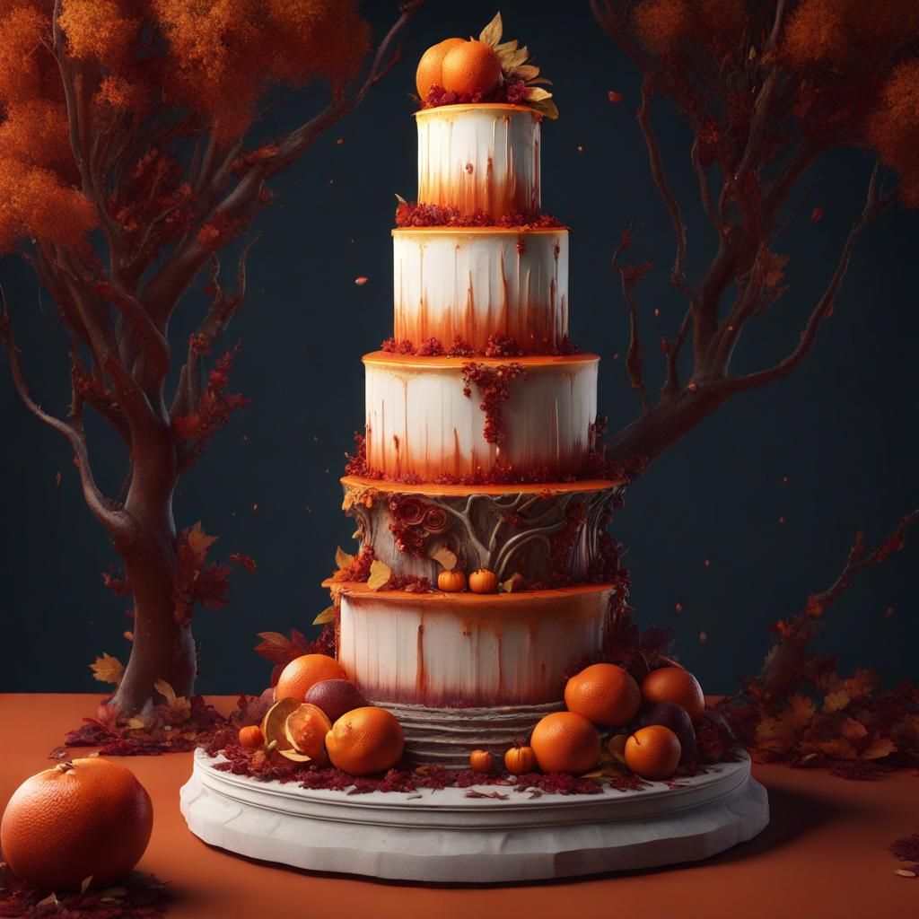 Blood Orange wedding cake