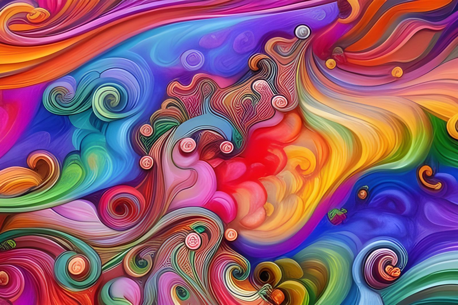 Rainbow Sky Fairy Doors: Intricate Concept Art