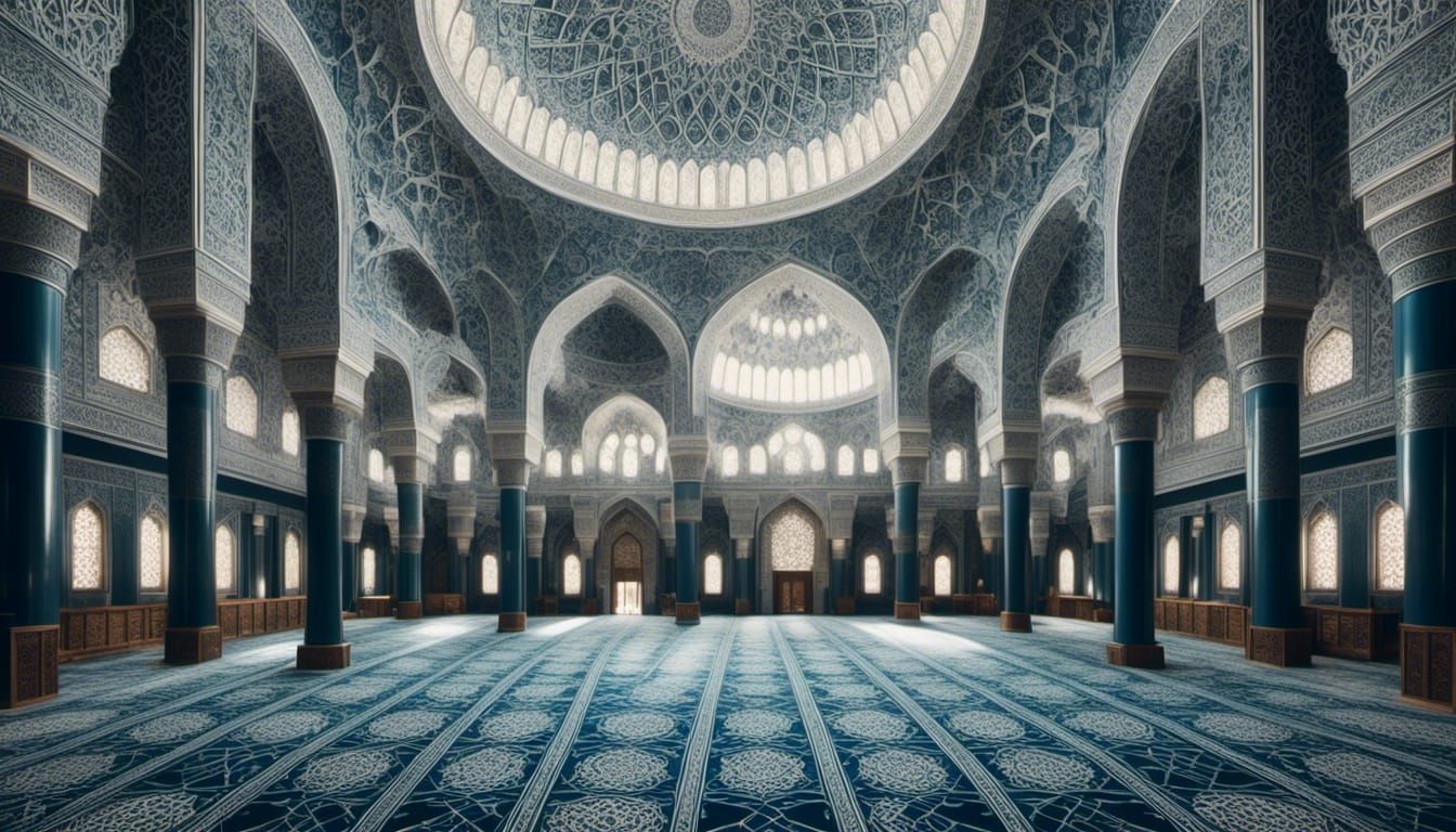 Indigo Mosque: A Monochromatic Architectural Wonder