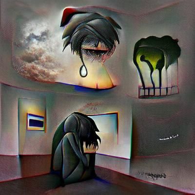 Depression Personified: A Dark and Desolate Vision