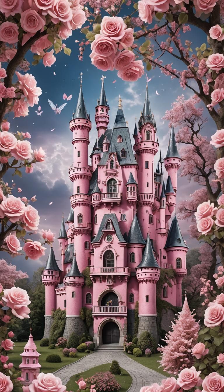 Pink Fantasy Fairytale Castle of Magic